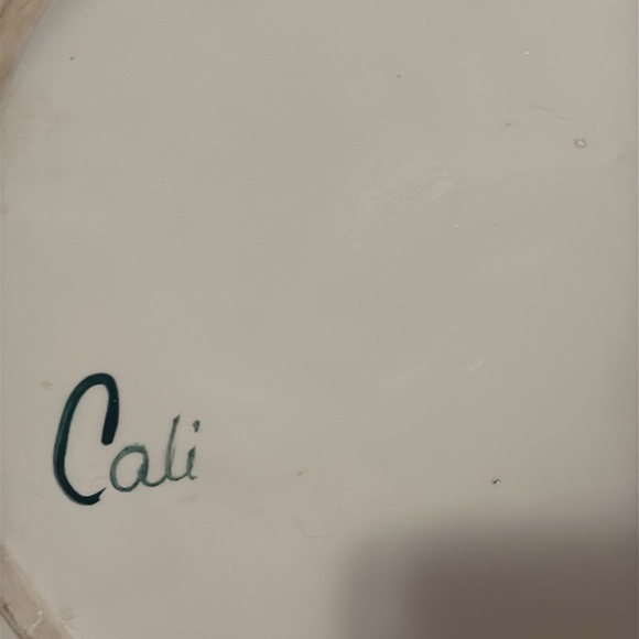 Vintage 1970s Cali Signed Hand-Painted Ceramic 3D Fruit Serving Plate - Picture 8 of 8